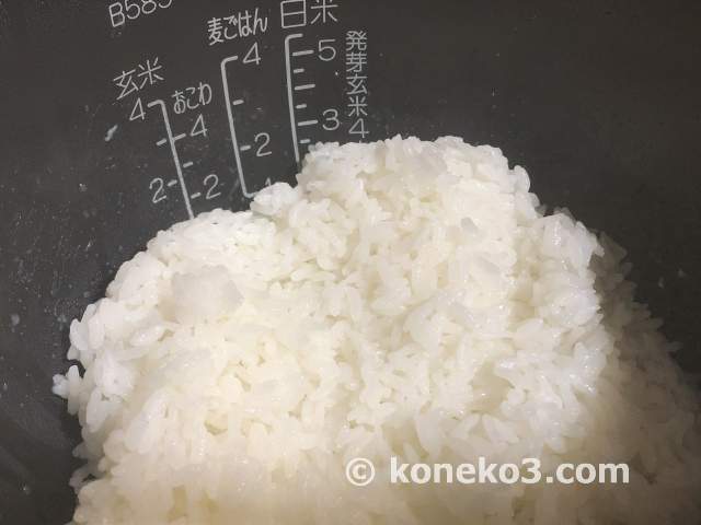 お米を炊いた状態