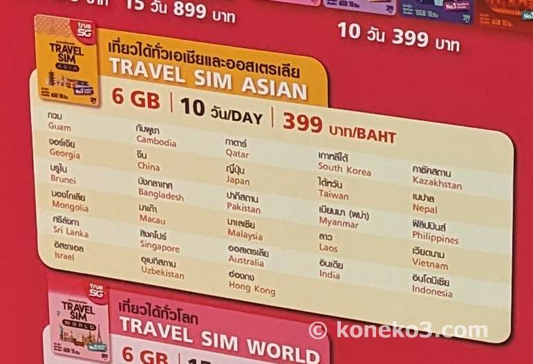 Travel SIM Asian