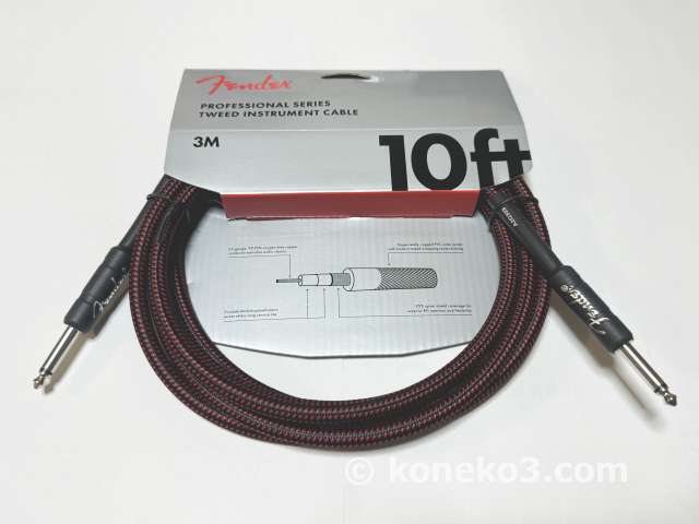 Fender Professional Series Tweed Instrument Cable 10' 3m