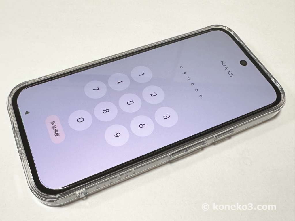 Pixel 9a クリアケース装着