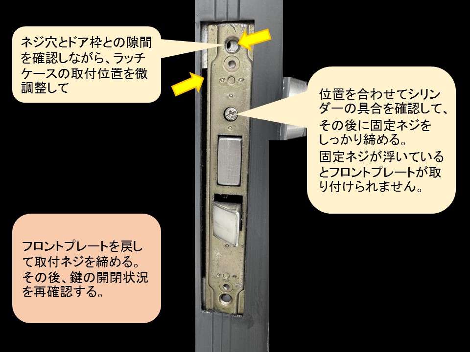 フロントプレートの取り付け