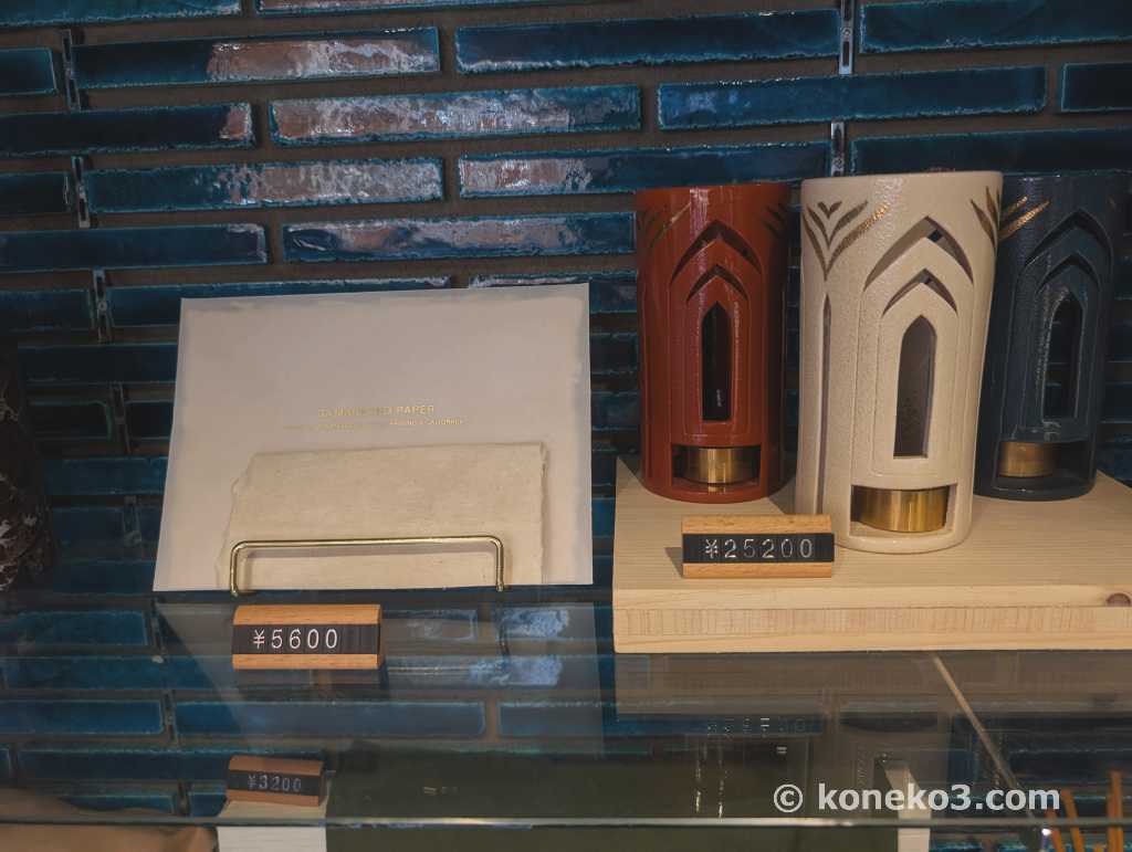 サマルカンドペーパーとキャンドルスタンド