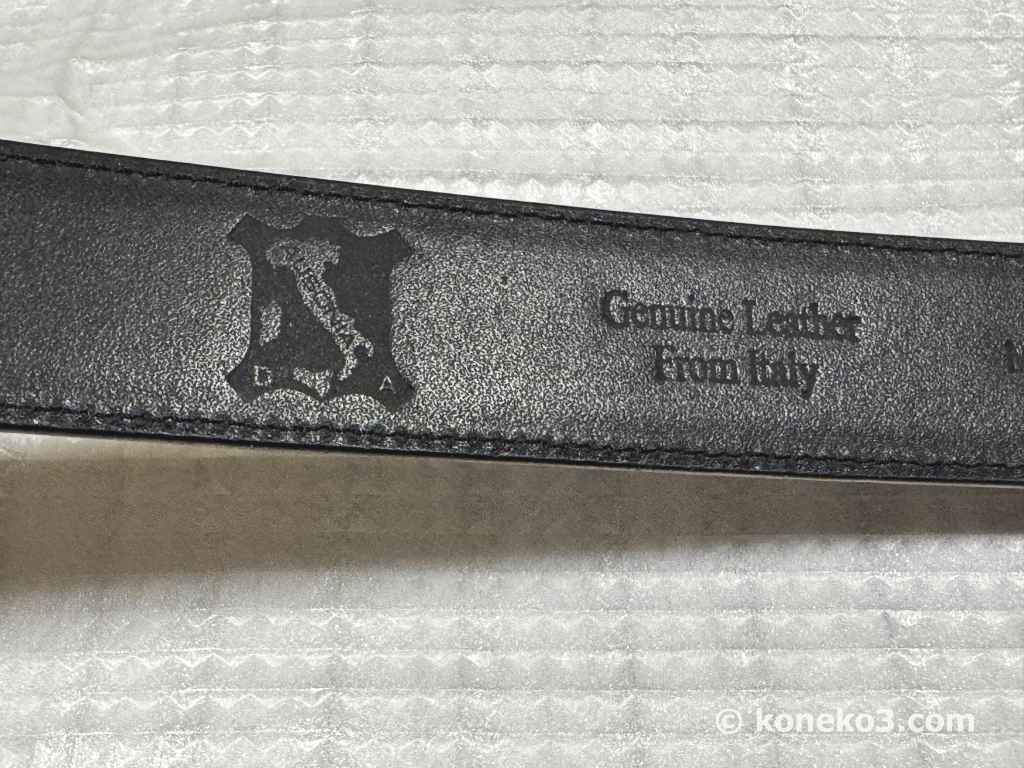 イタリアンレザーの刻印