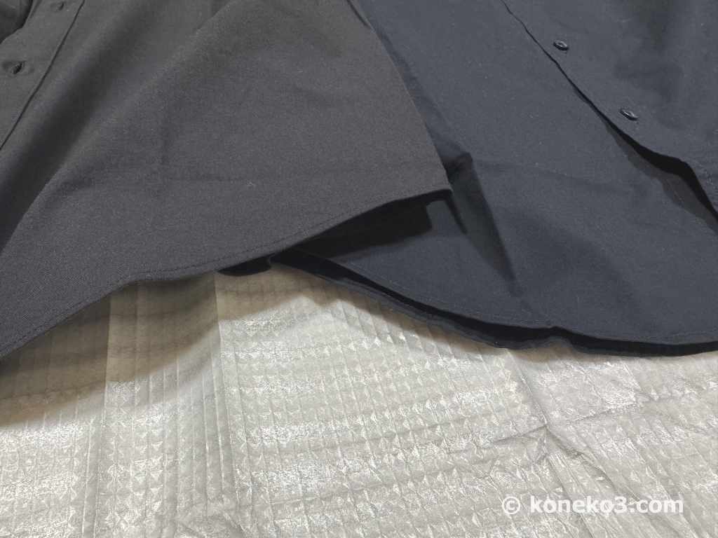 無印良品のシャツとの比較