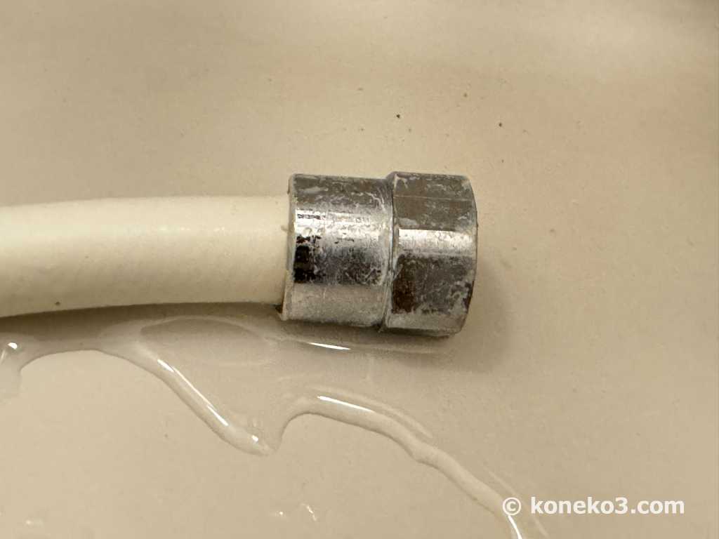 取り外したシャワーホース