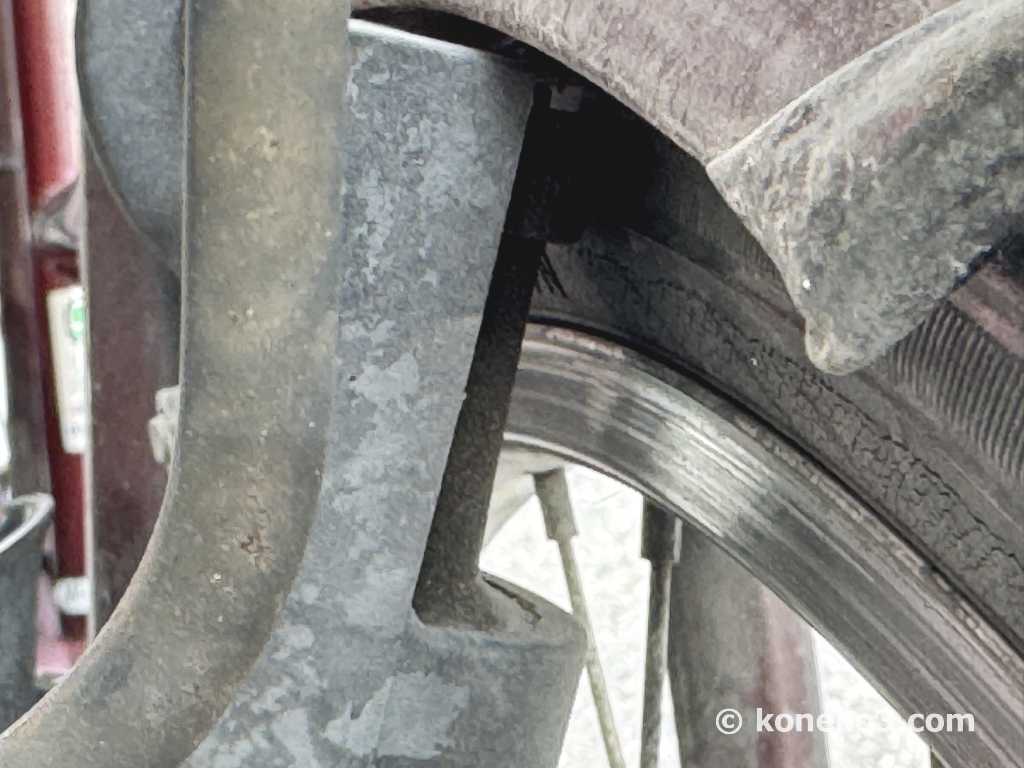 ゴムローラーの接触面