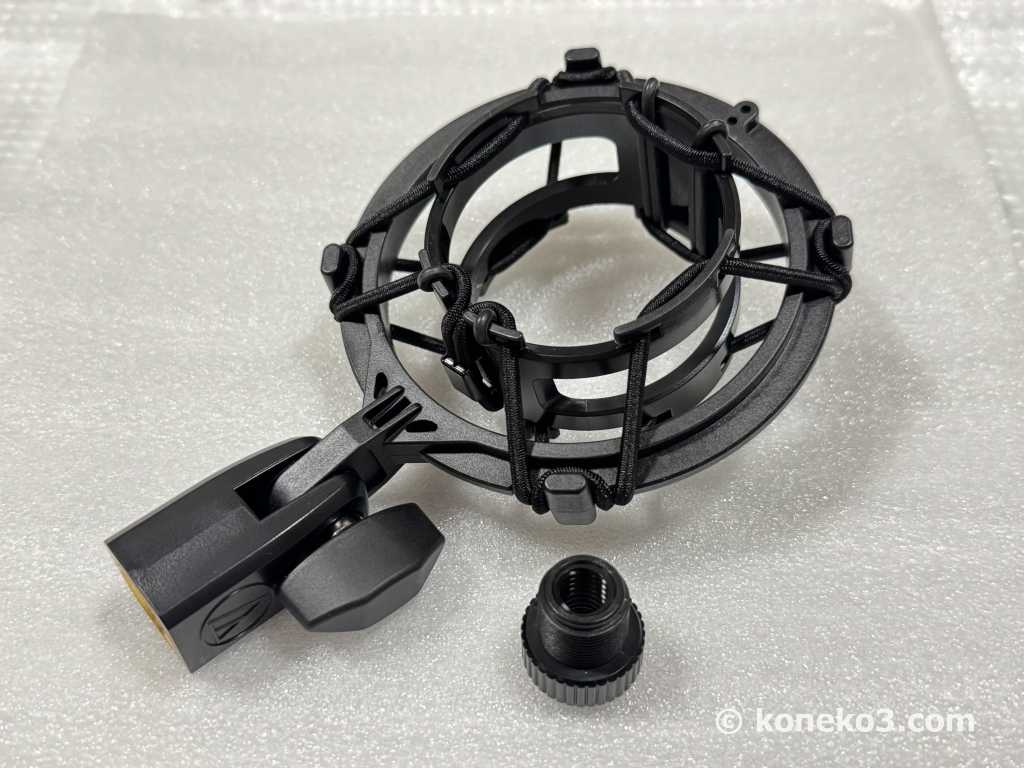 ショックマウントと変換ネジ