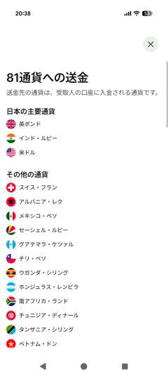 81通貨への送金
